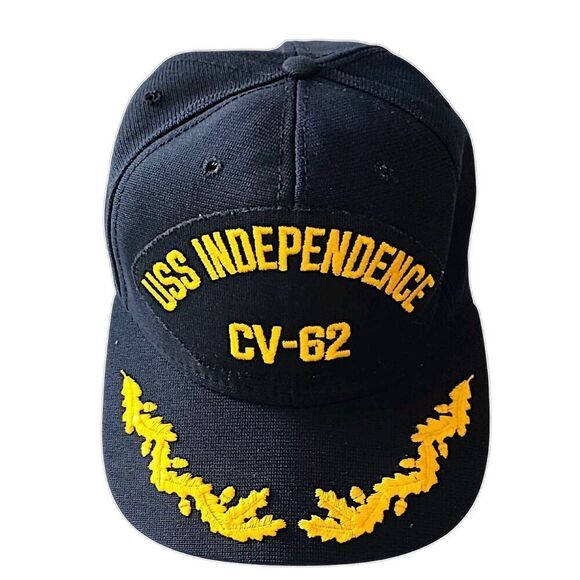 USS Independence Snapback Hat CV 62 US Navy Scrambled Eggs Vintage USA Made - Picture 2 of 15